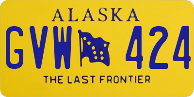 AK license plate GVW424