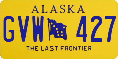 AK license plate GVW427