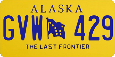 AK license plate GVW429