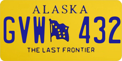 AK license plate GVW432
