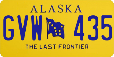 AK license plate GVW435