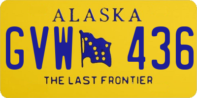 AK license plate GVW436