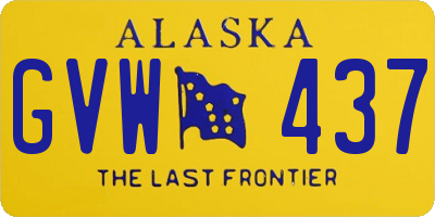 AK license plate GVW437