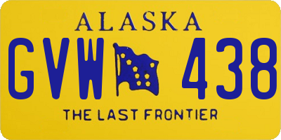 AK license plate GVW438