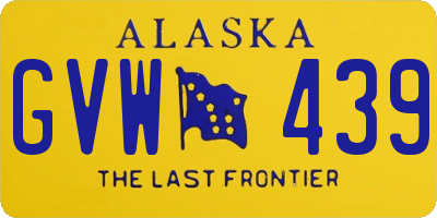 AK license plate GVW439