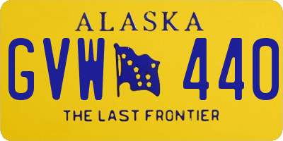 AK license plate GVW440