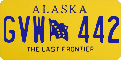 AK license plate GVW442