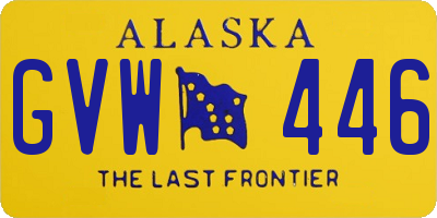 AK license plate GVW446