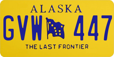 AK license plate GVW447