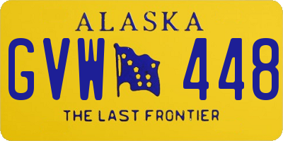 AK license plate GVW448