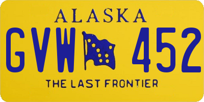 AK license plate GVW452