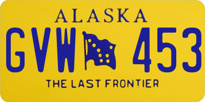 AK license plate GVW453