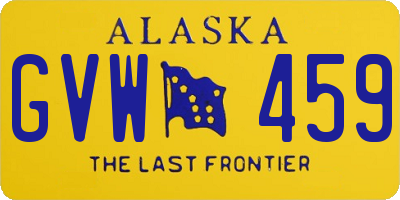 AK license plate GVW459