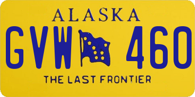 AK license plate GVW460