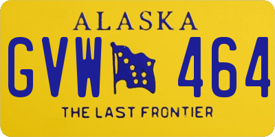 AK license plate GVW464