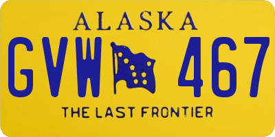 AK license plate GVW467