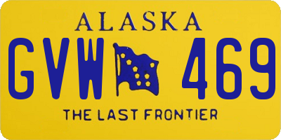 AK license plate GVW469