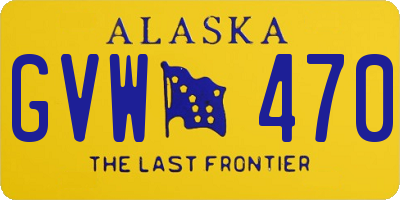 AK license plate GVW470