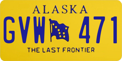 AK license plate GVW471