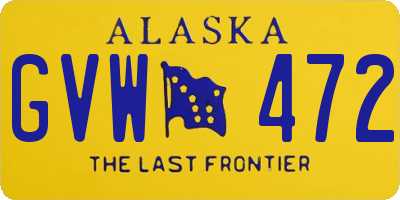 AK license plate GVW472