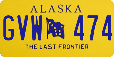 AK license plate GVW474