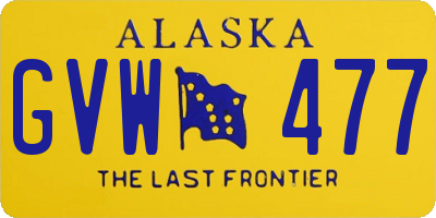 AK license plate GVW477