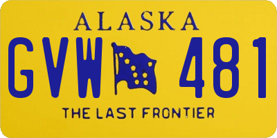 AK license plate GVW481