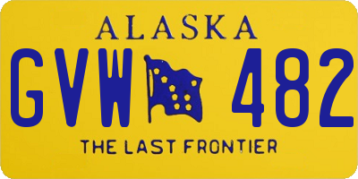 AK license plate GVW482