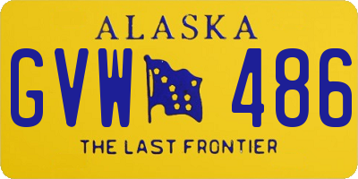 AK license plate GVW486