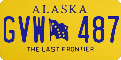 AK license plate GVW487