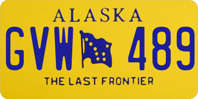 AK license plate GVW489