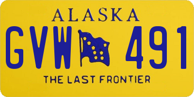 AK license plate GVW491