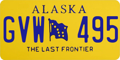 AK license plate GVW495