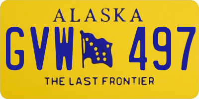 AK license plate GVW497