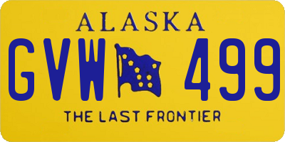 AK license plate GVW499