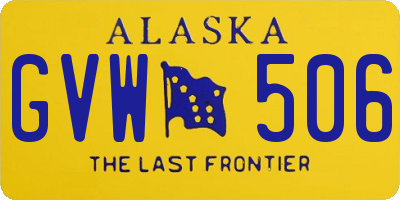 AK license plate GVW506