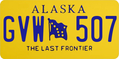 AK license plate GVW507