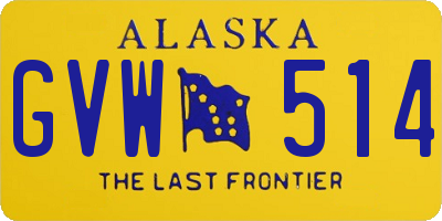 AK license plate GVW514