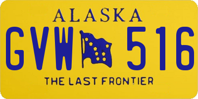 AK license plate GVW516