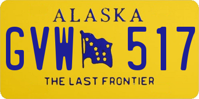 AK license plate GVW517