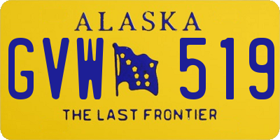 AK license plate GVW519