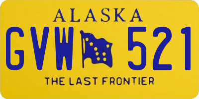 AK license plate GVW521