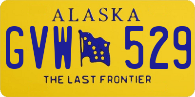 AK license plate GVW529