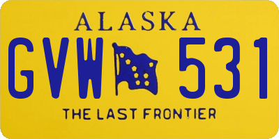 AK license plate GVW531