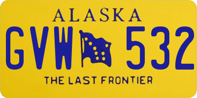 AK license plate GVW532