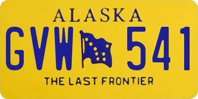 AK license plate GVW541