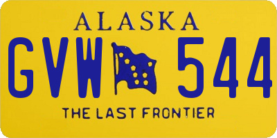 AK license plate GVW544