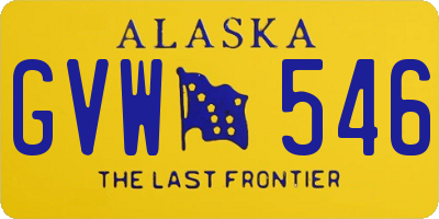 AK license plate GVW546