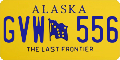 AK license plate GVW556