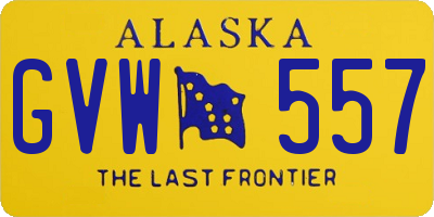 AK license plate GVW557